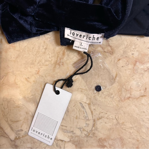 NEW Loveriche Velvet Keyhole Backless Mini Dress Size Large - Picture 13 of 14